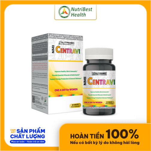 Viên uống bổ sung Vitamin tổng hợp và khoáng chất cho nữ giới NMI CENTRAVI (hộp/lọ 30 viên) từ Mỹ